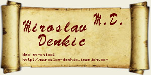 Miroslav Denkić vizit kartica